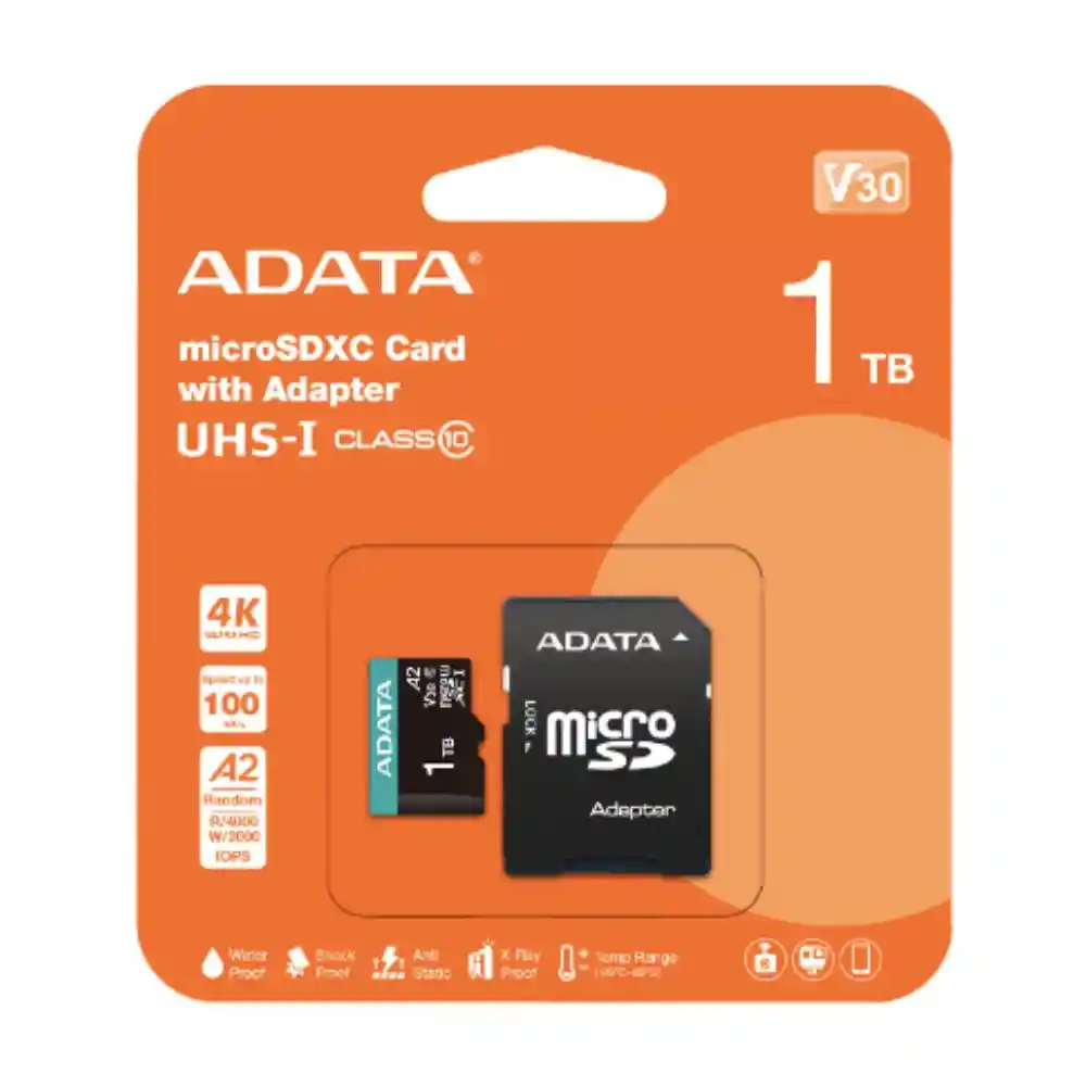 Microsdxc Adata 1 Tb C10 U3 V30 4k Uhd