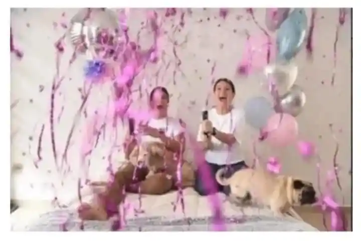 Lanzador Confeti Revelación De Genero Sexo Rosa