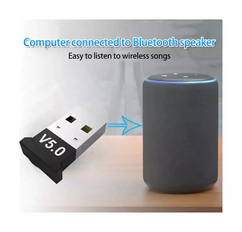 Adaptador Bluetooth Usb Para Pc, Receptor De Dongle Bluetooth 5.0 Para Pc Con Windows 10/10/8/7