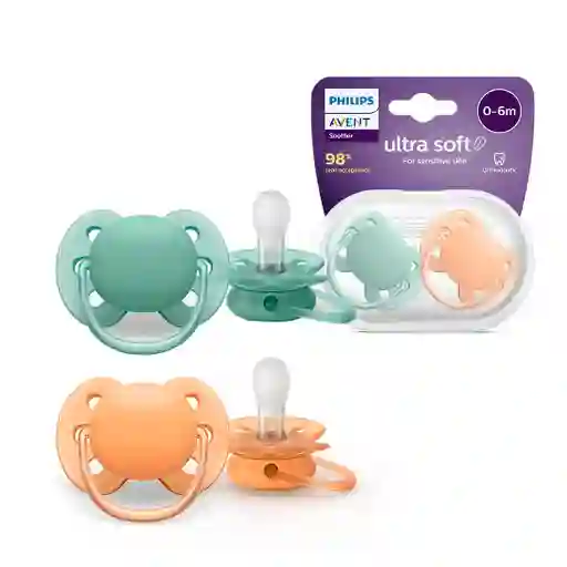 Chupa Ultra Soft X2 Para Bebé De 0 A 6 Meses, Ideal Para Piel Sensible - Philips Avent
