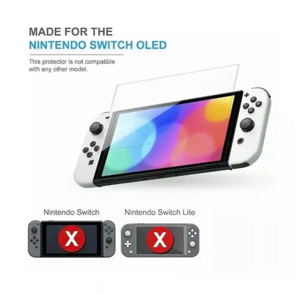 Vidrio Templado Protector Pantalla Nintendo Switch Oled