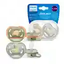 Chupas Ultra Air X2, 100% Libres De Bpa, Para Niño De 6 A 18 Meses, Con Estampado De Animales - Philips Avent