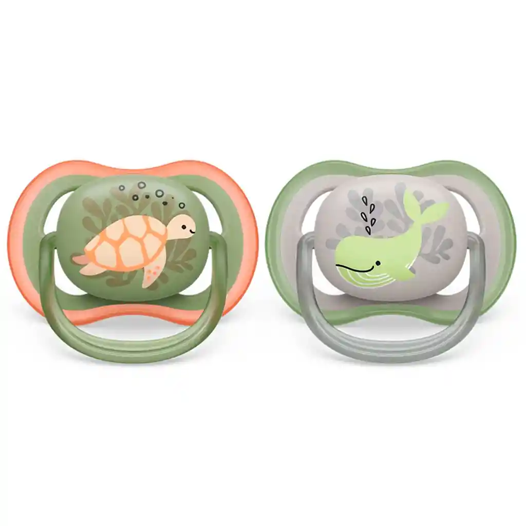 Chupas Ultra Air X2, 100% Libres De Bpa, Para Niño De 6 A 18 Meses, Con Estampado De Animales - Philips Avent