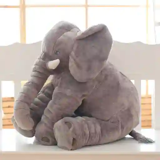 Almohada Con Diseño De Elefante, Antirreflujo, Tela 100% Antialérgica Sin Cobija Gris