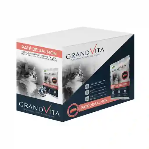 Grand Vita Pate De Salmon Para Gato 12und