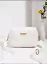 Hermoso Bolso Blanco Con Correa Ajustable