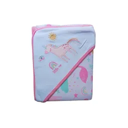 Cobija Suave Con Capucha Para Bebé, Con Diseño De Animales Unicornio / Rosa - Bebe Comfort