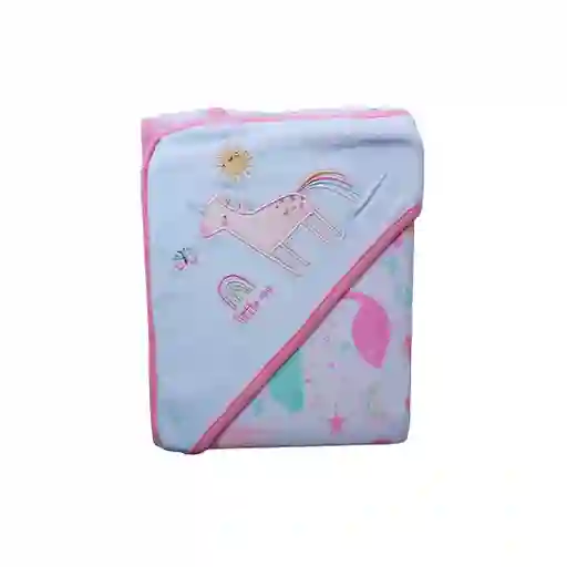 Cobija Suave Con Capucha Para Bebé, Con Diseño De Animales Unicornio / Rosa - Bebe Comfort