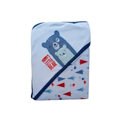 Cobija Suave Con Capucha Para Bebé, Con Diseño De Animales Oso / Blanca - Bebe Comfort