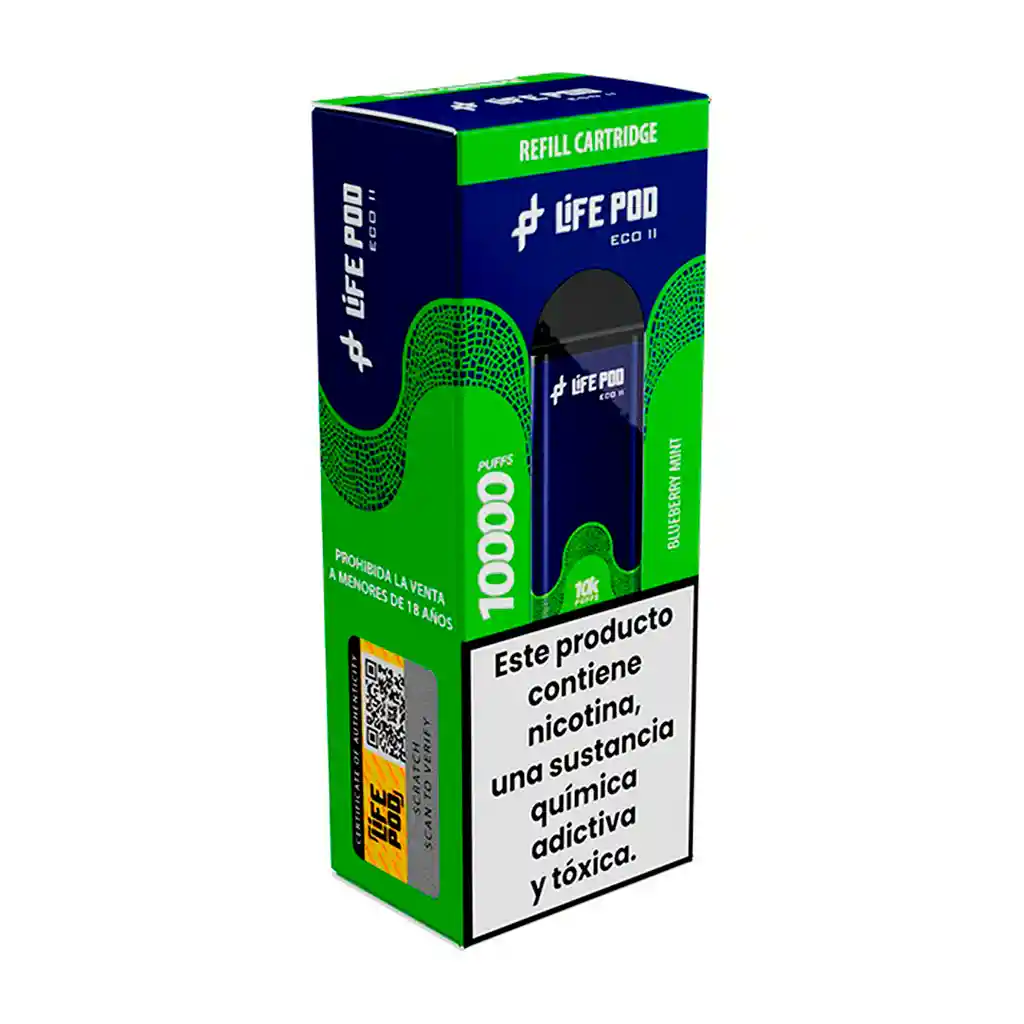 Blueberry Mint - Life Pod - Eco Ii Pod 10.000 Aspiraciones