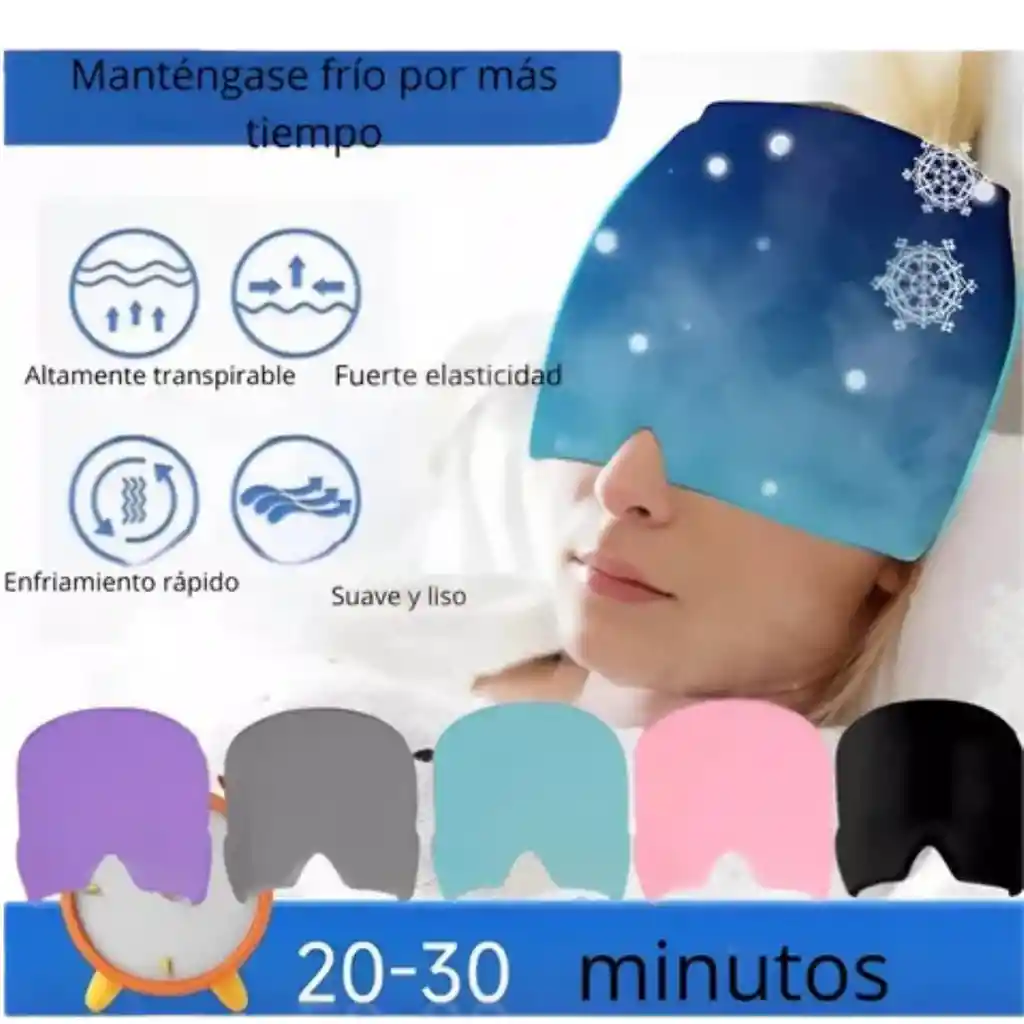 Gorro Aliviar La Migraña, Máscara Ojos