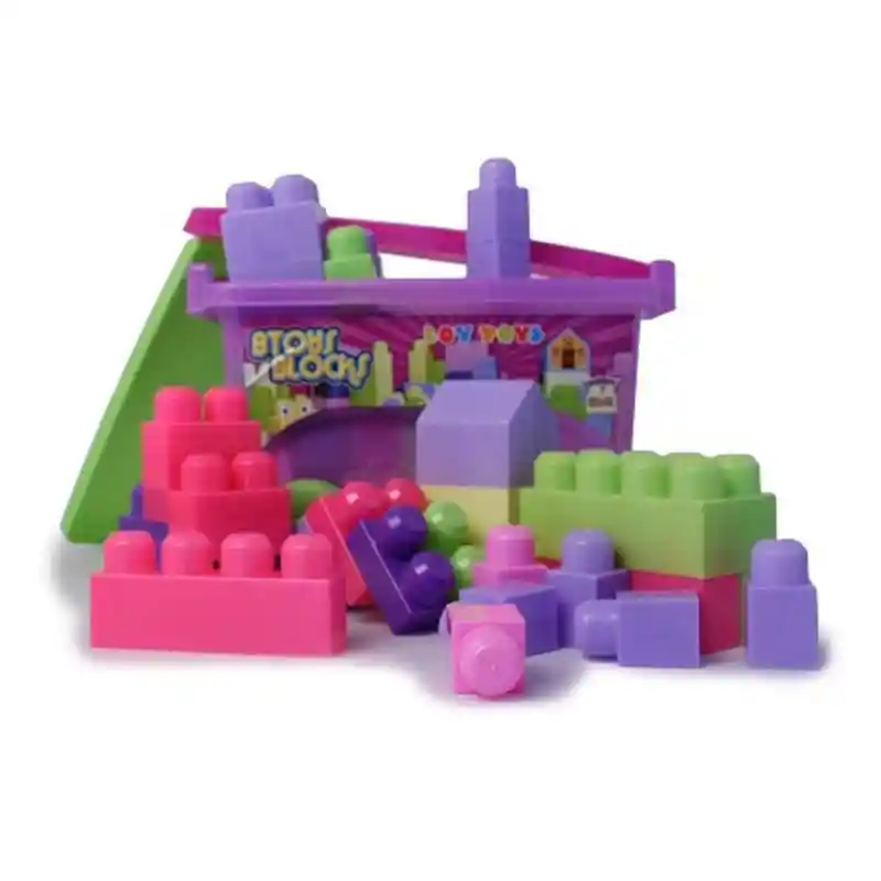 Vagón Bloques Niña Btoys Blocks Colores Surtidos / 54 Piezas