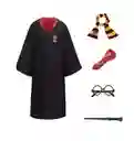 Kit Harry Potter Con Corbata, Barita Magica, Bufanda. Capa Y Gafas Para Adulto Disfraz Halloween Talla Xl