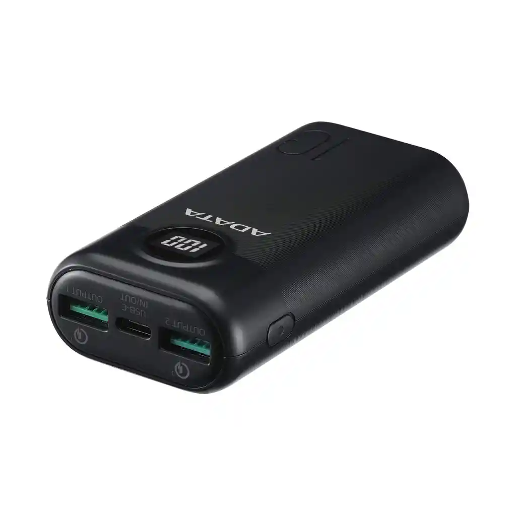 Power Bank 10000mah Multi Carga Rápida Usb-c Adata P10000qcd Negro