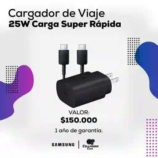 Cargador De Viaje 25w Carga Super Rápida