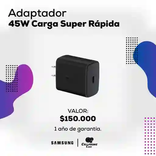 Adaptador 45w Carga Super Rápida