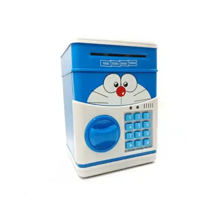 Alcancía Electrónica Caja Fuerte De Kello Kitty Y Doraemon
