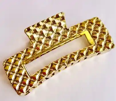 Gancho Metalizado Dorado Rectangular Ref 1