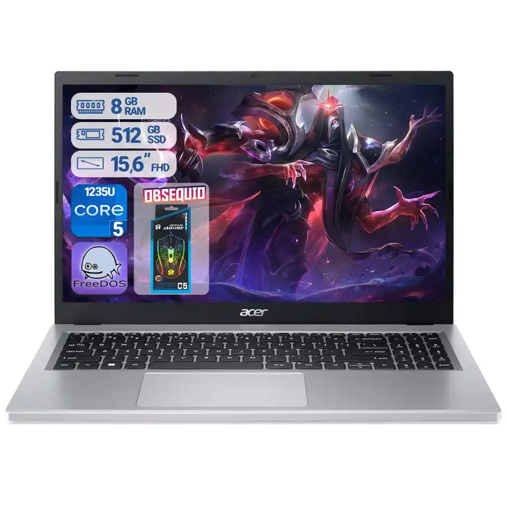 Computador Portatil Acer Intel Core I5-1235u Ram 8gb - 512gb 15 Fhd