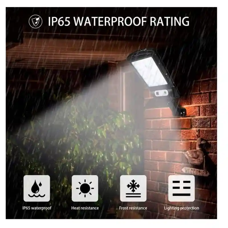 Lampara Led De 30w Para Exterior, Solar Sensor De Movimiento