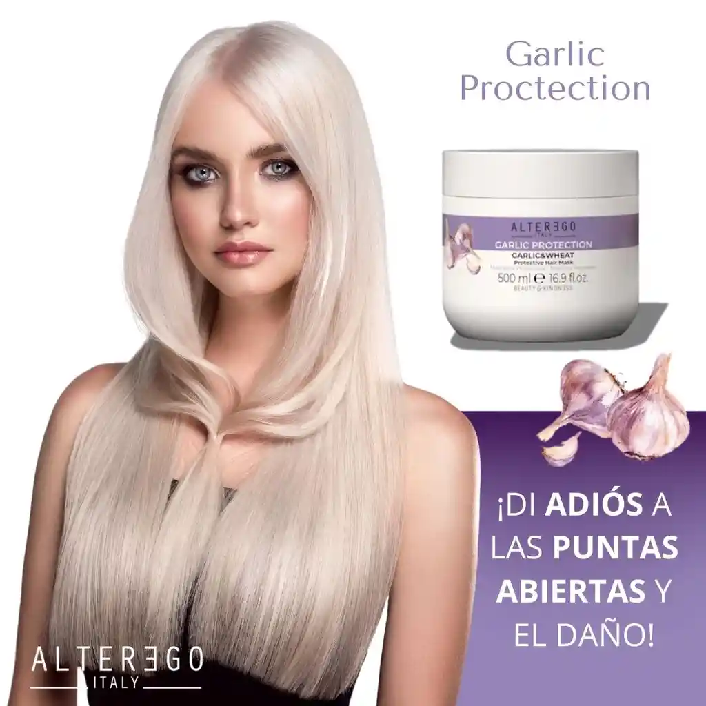 Mascarilla Garlic Proctection Reestructurante 500ml - Ajo Y Trigo Alterego