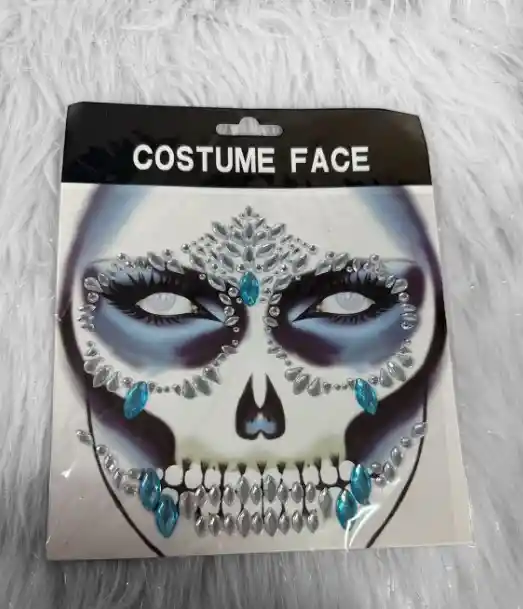 Gemas Adhesivas Pegatinas Plateadas Para Ojos Y Rostro Maquillaje Halloween Disfraz