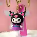 Llavero 3d De Muñeca Kuromi Con Manilla Y Gancho