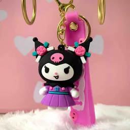 Llavero 3d De Muñeca Kuromi Con Manilla Y Gancho