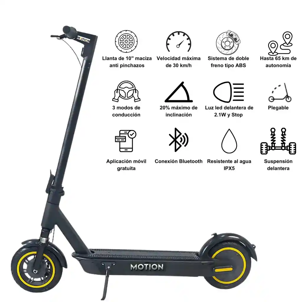 Patineta Eléctrica Inteligente Vel 35 Km/h + Casco Y Chaleco