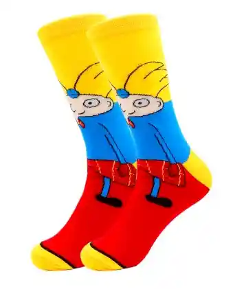 Regalo Calcetines Divertidos Animados Hey Arnold - Medias Adulto