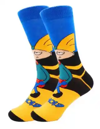 Regalo Calcetines Divertidos Animados Blue Hey Arnold - Medias Adulto