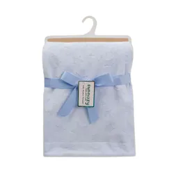 Cobija Con Diseño En Relieve Para Bebés, Manta Suave De Colores, Ligera, Cómoda Y Cálida Para Recién Nacido Azul - Estrellas
