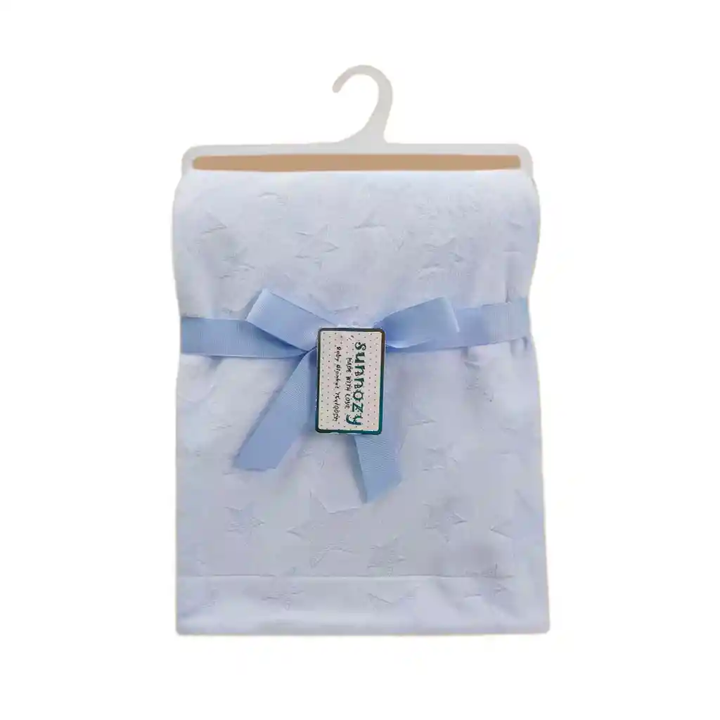 Cobija Con Diseño En Relieve Para Bebés, Manta Suave De Colores, Ligera, Cómoda Y Cálida Para Recién Nacido Azul - Estrellas