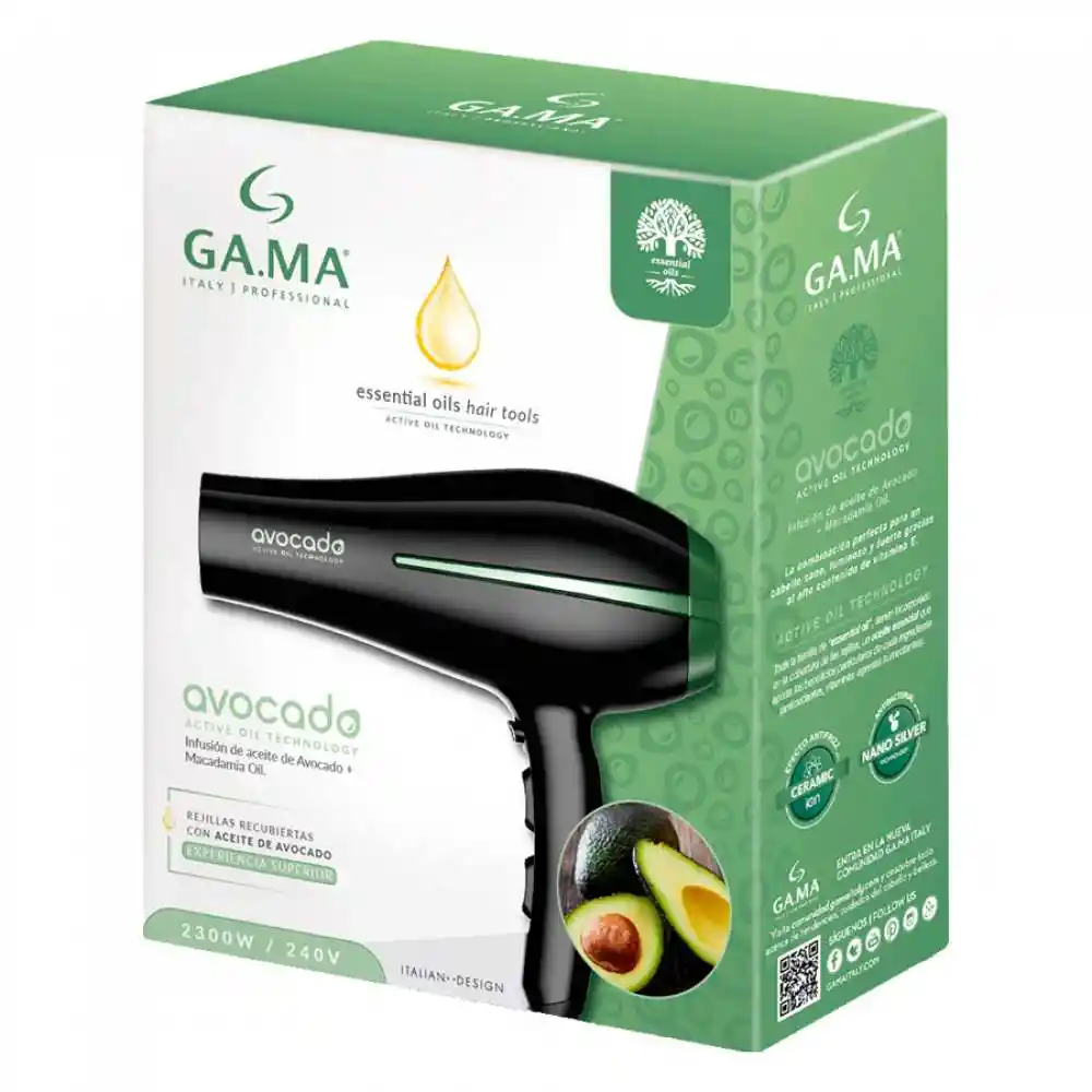 Secador + Rizador Gama Avocado Verde 1900 W