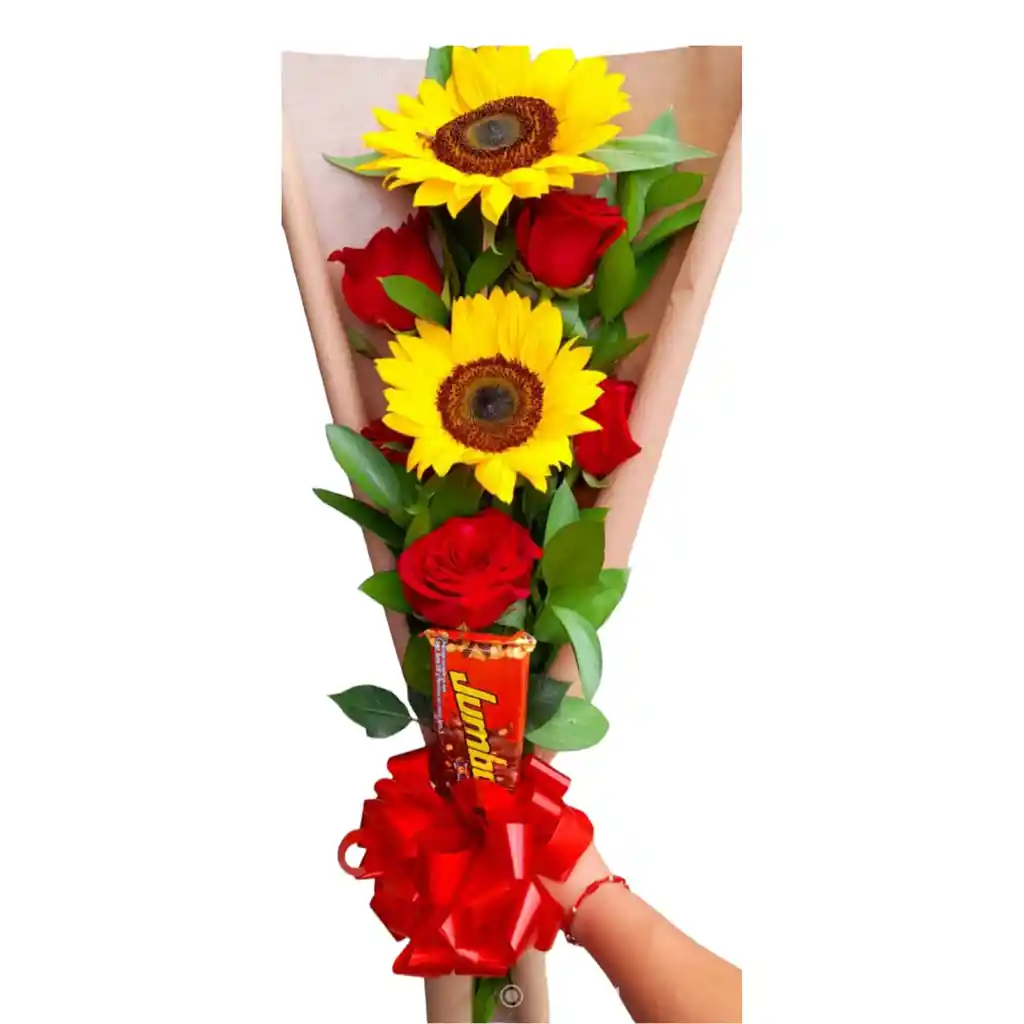 Bouquet Cascada Con Chocolatina Jet Yumbo