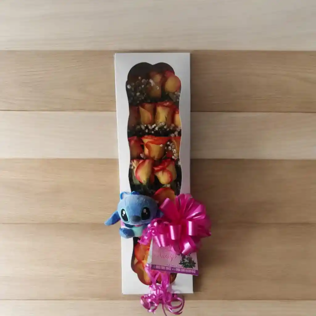 Caja 24 Rosas Mini Stich