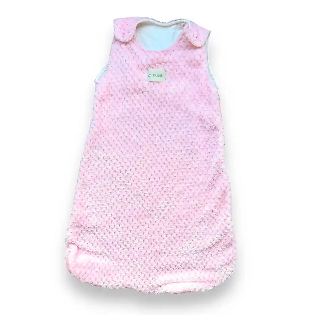 Saco De Dormir Tipo Cobija Para Bebé, Sin Mangas, Tela Antialérgica, Cálida Para Tu Bebé Rosa 0 A 6 Meses - Emebe
