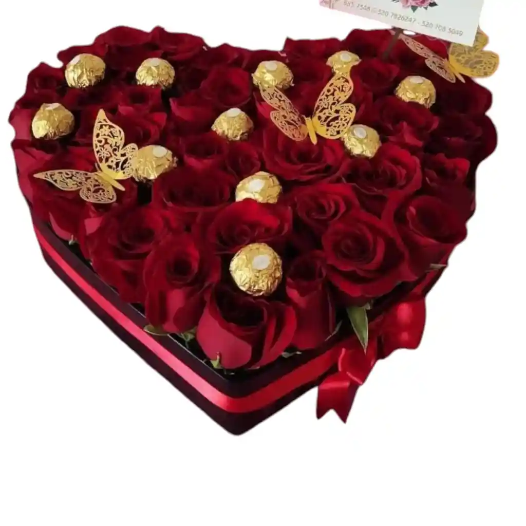 Corazón Rosas Y Ferrero