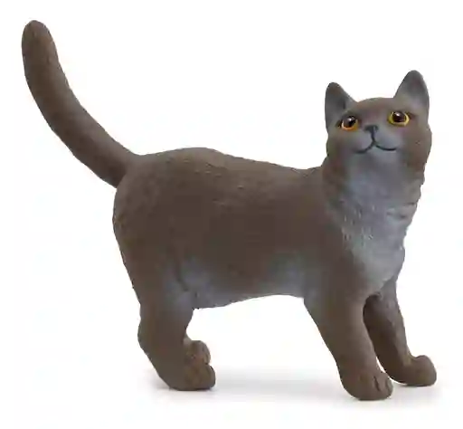 Figura Coleccionable Gato Británico Pintada A Mano Schleich