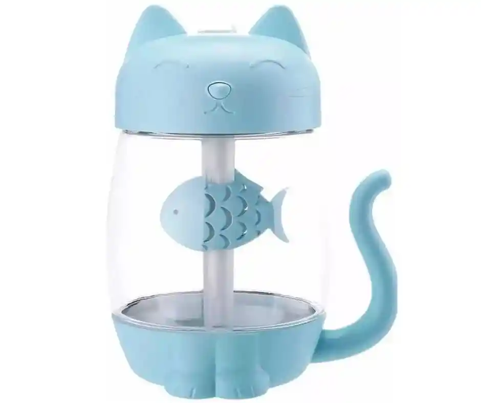 Humidificador Vaporizador Tierno De Gatito Con Pez3