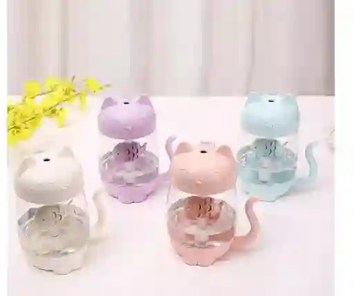 Humidificador Vaporizador Tierno De Gatito Con Pez3