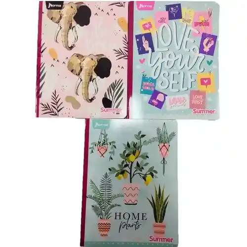 Cuaderno Rayado Cosido X 50 Hojas Femenino