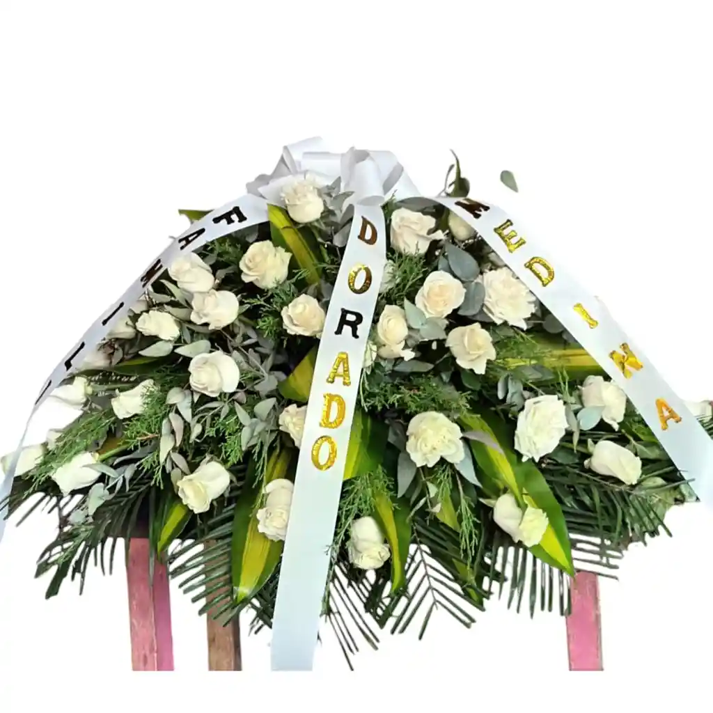 Arreglo Funebre Cubrecaja En Rosas