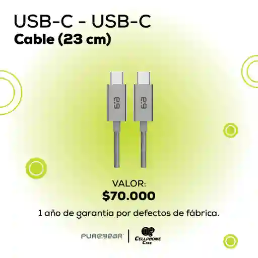 Cable Usb-c A Usb-c 23cm