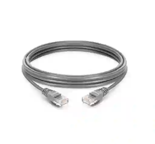 Cable De Red Gris Oscuro Rj45 3 Metros Cat 5e Ponchado Fabrica Certificado Velocidad 1000 Mbps