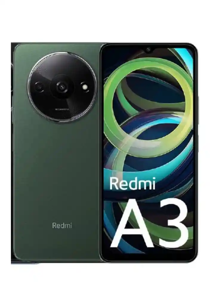 Xiaomi Redmi A3, Pantalla 6.71", Mediatek Helio G36, Almacena 64gb, Ram 3gb, Android 14, Camara Doble, Dual Sim, Verde Bosque, 4g Lte