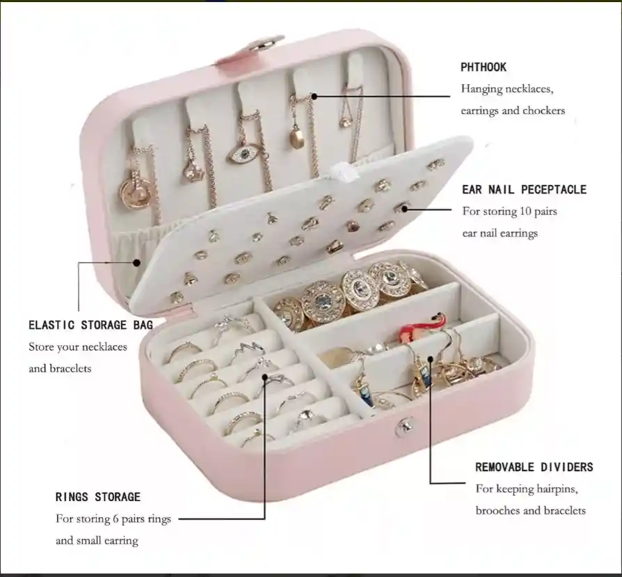 Joyero, Organizador, Estuche Para Joyería, Caja Pequeña