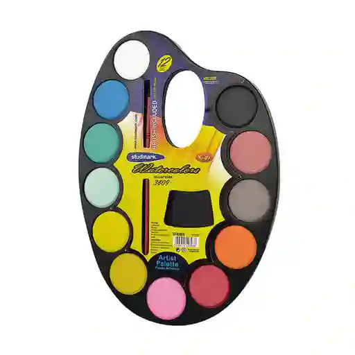 Acuarela Premium X12 Colores Grande Studmark