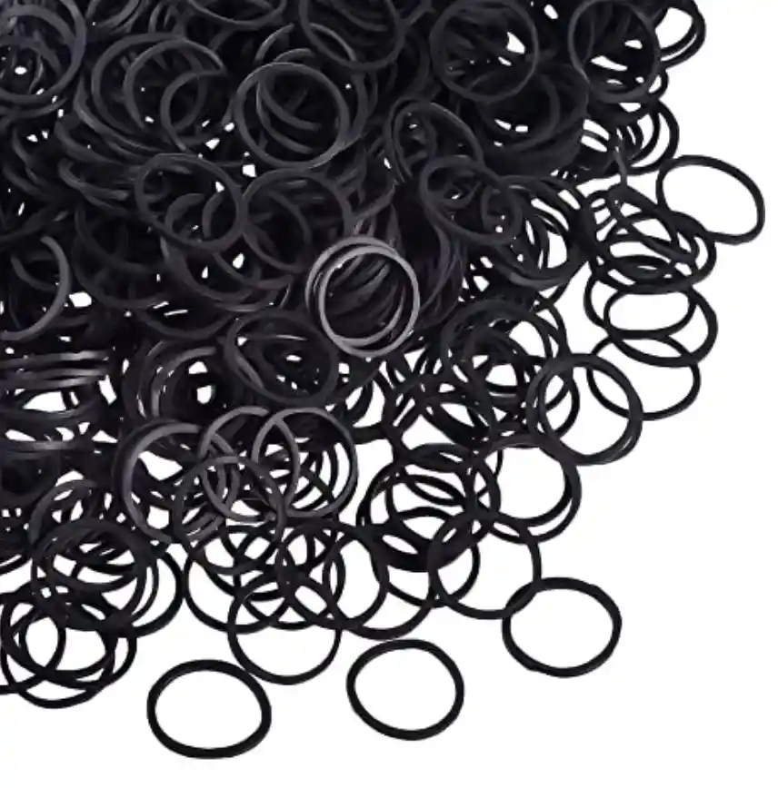 Paquete De Cauchos O Bandas Para El Cabello - Negros
