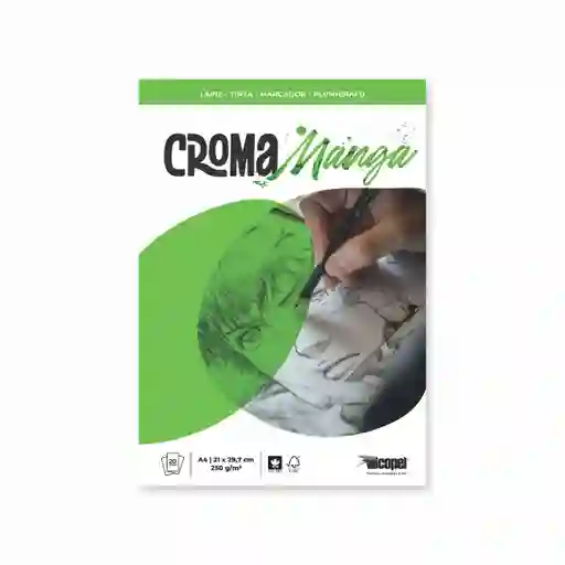 Block Croma Manga - 250 G - A4 X 20 Hjs